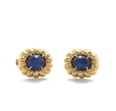 DAVID WEBB Sapphire Framed Cufflinks | Thumbnail 1