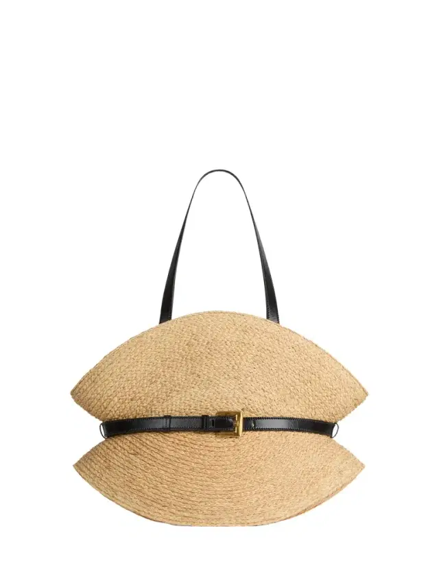 Balmain Shuffle Medium bag in raffia