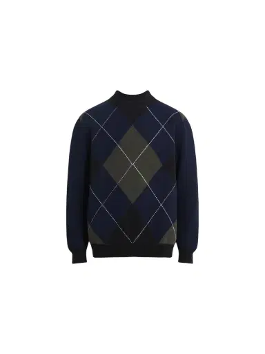 Balmain Merino wool jumper with diamond pattern | Thumbnail 1 Balmain Merino wool jumper with diamond pattern | Thumbnail 1
