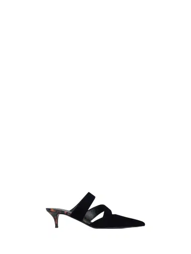 Balmain Velvet and printed patent leather mules | Thumbnail 1
