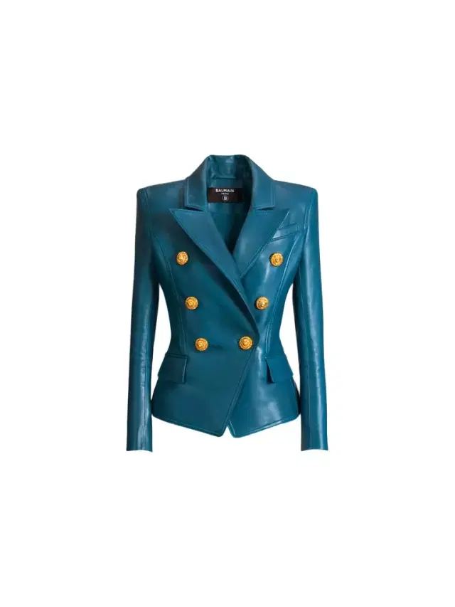 Balmain Leather 6-button jacket