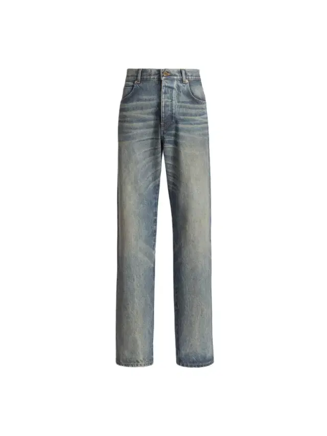 Balmain Loose-fit jeans in Vintage blue denim