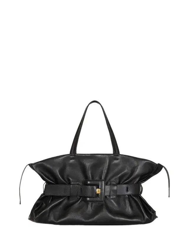 Balmain Large calfskin Anthem Zip bag