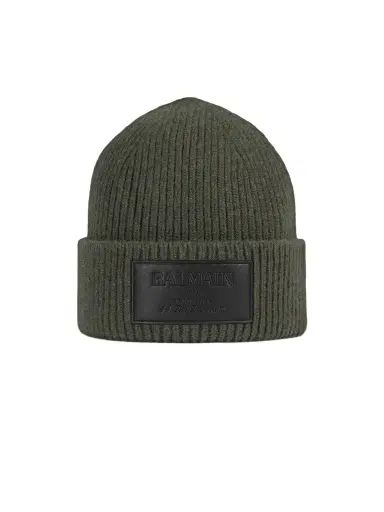 Balmain Wool beanie with leather Vintage label | Thumbnail 1 Balmain Wool beanie with leather Vintage label | Thumbnail 1