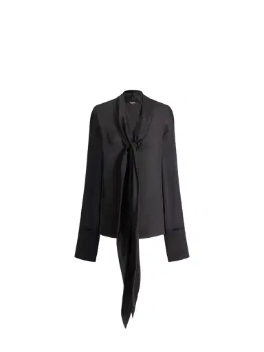 Balmain Silk shirt with tie collar | Thumbnail 1