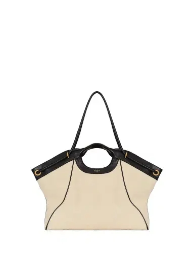 Balmain Large Tote in smooth leather and canvas | Thumbnail 1 Balmain Large Tote in smooth leather and canvas | Thumbnail 1