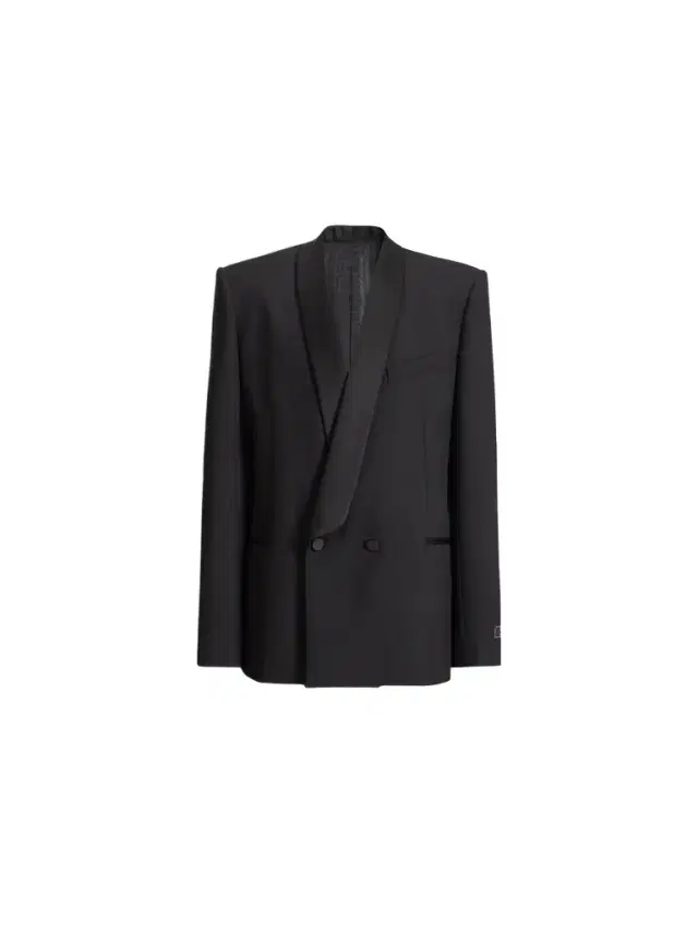 2-button jacket in wool and satin 2-button jacket in wool and satin