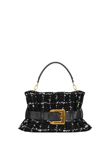 Balmain Medium Anthem bag in tweed | Thumbnail 1 Balmain Medium Anthem bag in tweed | Thumbnail 1