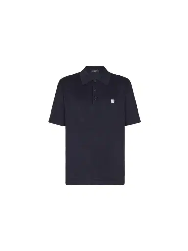 Balmain Embroidered cotton polo | Thumbnail 1