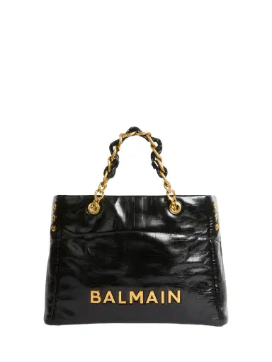 Balmain 1945 Soft crackled leather tote bag | Thumbnail 1 Balmain 1945 Soft crackled leather tote bag | Thumbnail 1