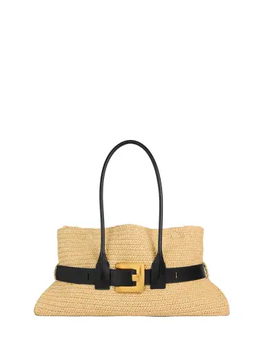 Balmain Large Anthem bag in smooth leather and crochet | Thumbnail 1 Balmain Large Anthem bag in smooth leather and crochet | Thumbnail 1
