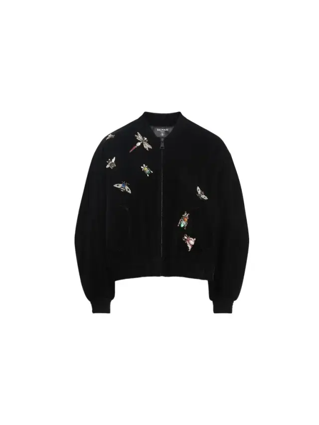 Embroidered velvet Insect bomber jacket Embroidered velvet Insect bomber jacket
