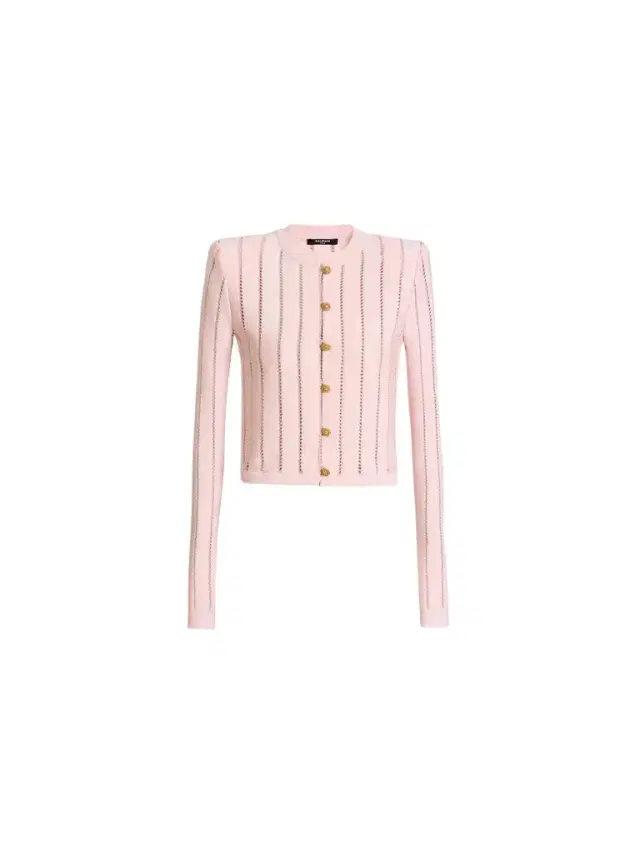 Cropped Fléchage knit cardigan Cropped Fléchage knit cardigan