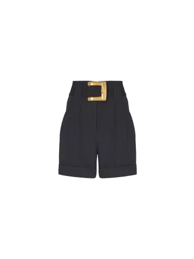 Balmain Grain de poudre shorts with belt | Thumbnail 1