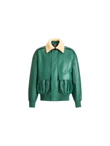 Balmain Shearling leather bomber jacket | Thumbnail 1