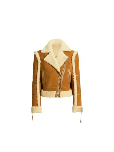Balmain Shearling biker jacket | Thumbnail 1