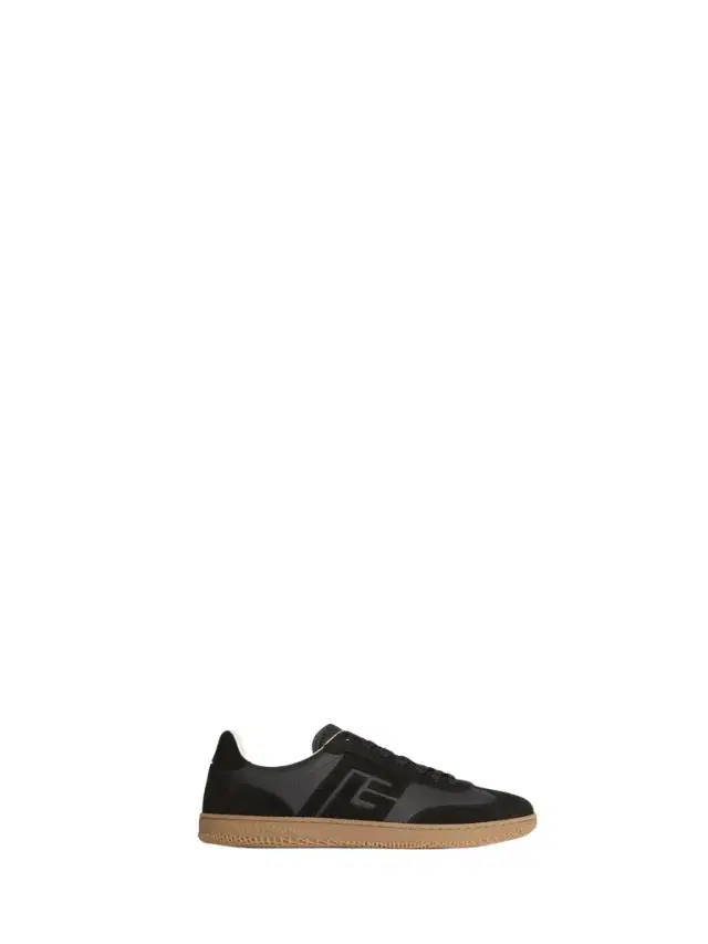 Balmain Swan suede and smooth leather trainers