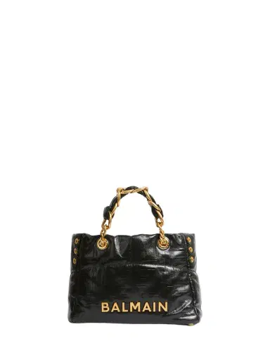 Balmain Small 1945 Soft tote bag in crackled calfskin | Thumbnail 1 Balmain Small 1945 Soft tote bag in crackled calfskin | Thumbnail 1