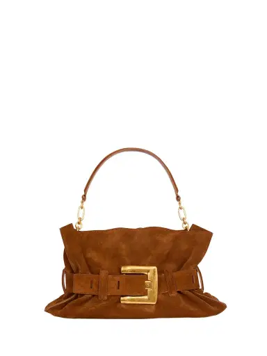 Balmain Anthem Medium suede leather bag | Thumbnail 1 Balmain Anthem Medium suede leather bag | Thumbnail 1