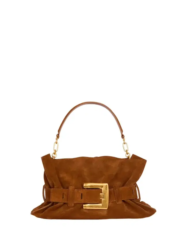 Balmain Anthem Medium suede leather bag