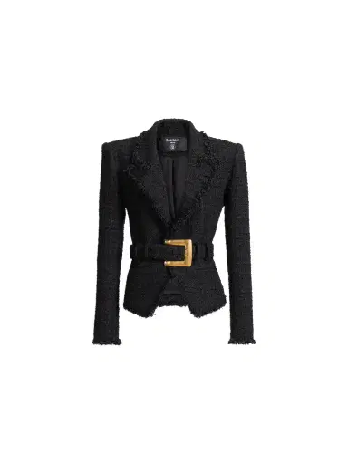 Balmain Belted tweed jacket | Thumbnail 1