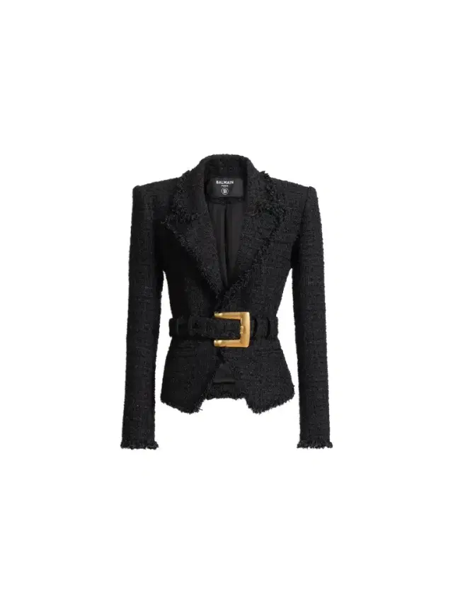Balmain Belted tweed jacket