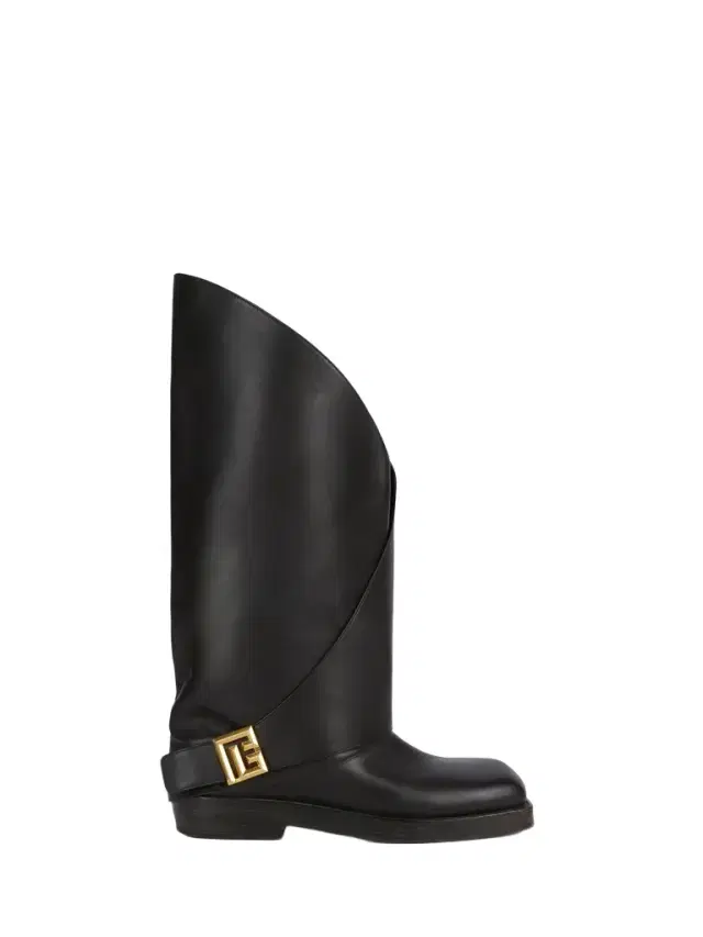 Balmain Twist flat leather boots