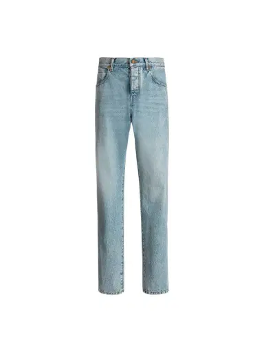 Balmain Loose-fit jeans in Light blue denim | Thumbnail 1 Balmain Loose-fit jeans in Light blue denim | Thumbnail 1
