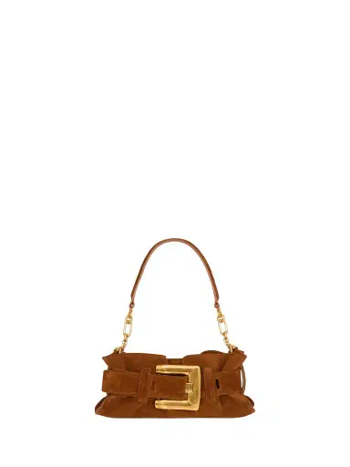Balmain Anthem Mini suede leather bag | Thumbnail 1 Balmain Anthem Mini suede leather bag | Thumbnail 1