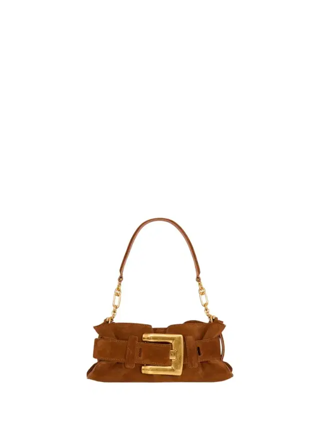 Balmain Anthem Mini suede leather bag
