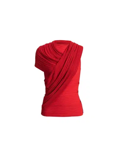 Balmain Sleeveless asymmetrical viscose top | Thumbnail 1 Balmain Sleeveless asymmetrical viscose top | Thumbnail 1