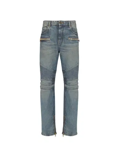 Balmain Biker jeans in vintage denim | Thumbnail 1 Balmain Biker jeans in vintage denim | Thumbnail 1