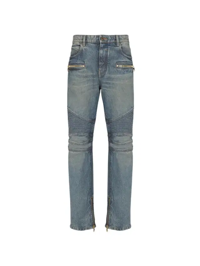 Biker jeans in vintage denim Biker jeans in vintage denim