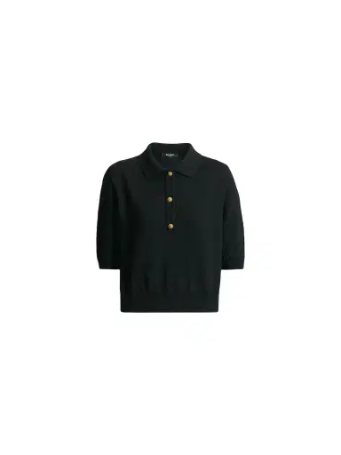 Balmain Knitted 3-button polo | Thumbnail 1 Balmain Knitted 3-button polo | Thumbnail 1