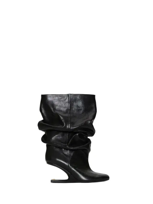 Balmain No Wedge textured leather ankle boots