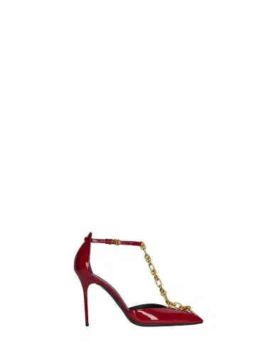 Balmain Sync chain pumps in patent leather | Thumbnail 1 Balmain Sync chain pumps in patent leather | Thumbnail 1