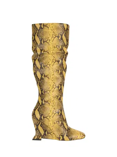 Balmain Wedge boots in python-effect leather | Thumbnail 1 Balmain Wedge boots in python-effect leather | Thumbnail 1