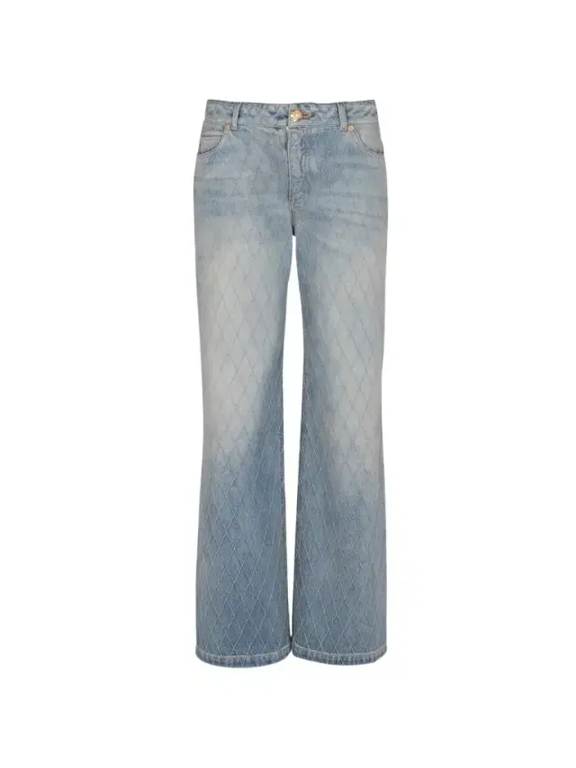 Diamond denim straight-fit jeans