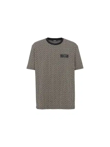 Balmain PB Labyrinth jacquard T-shirt | Thumbnail 1 Balmain PB Labyrinth jacquard T-shirt | Thumbnail 1