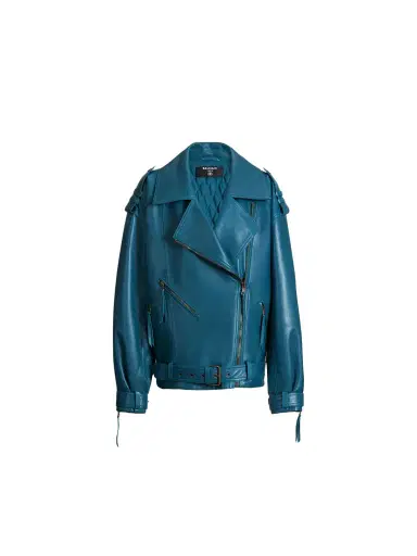 Balmain Lambskin leather biker jacket | Thumbnail 1 Balmain Lambskin leather biker jacket | Thumbnail 1