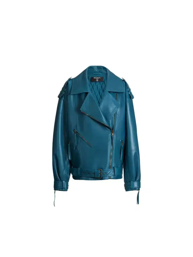 Balmain Lambskin leather biker jacket