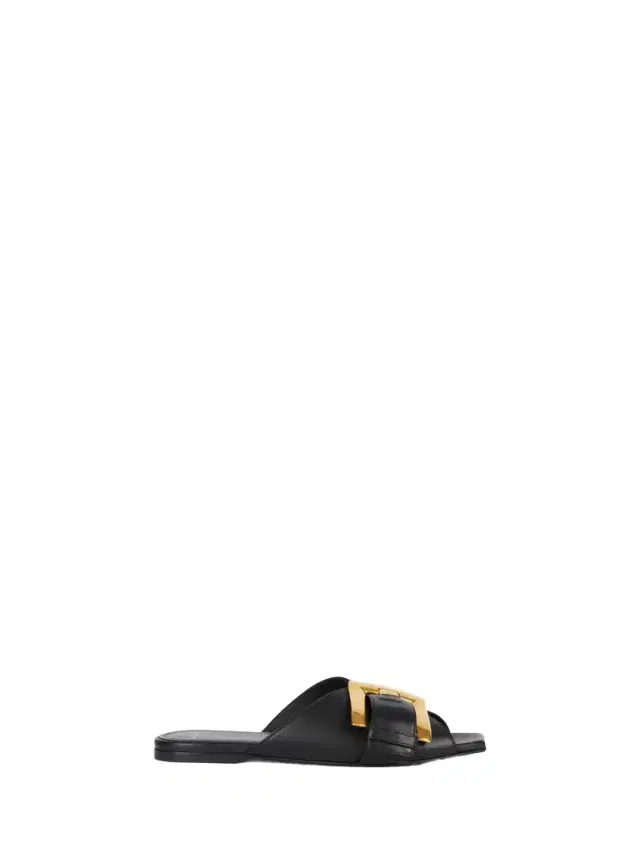 Anthem flat calfskin leather sandals Anthem flat calfskin leather sandals