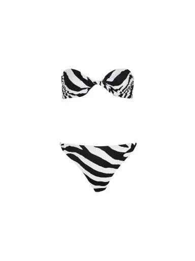 Balmain Zebra two-piece swimsuit | Thumbnail 1 Balmain Zebra two-piece swimsuit | Thumbnail 1