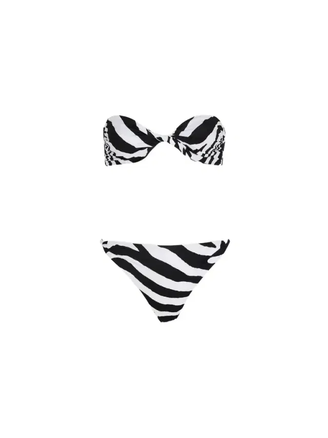 Zebra two-piece swimsuit