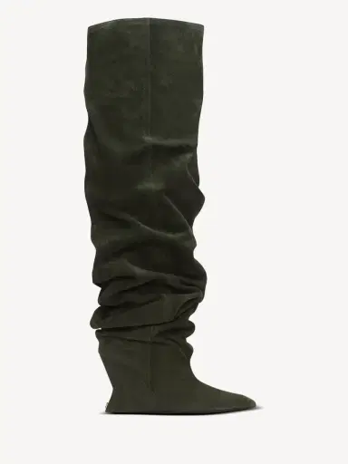 Balmain Suede leather Wedge thigh-high boots | Thumbnail 2 Balmain Suede leather Wedge thigh-high boots | Thumbnail 2