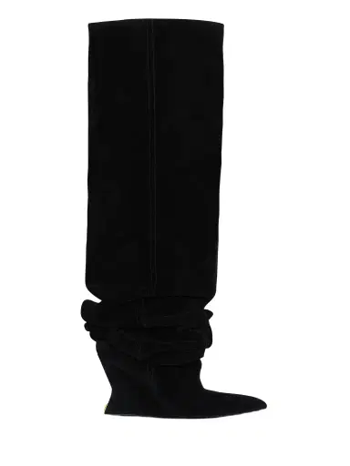 Balmain Suede leather Wedge thigh-high boots | Thumbnail 1 Balmain Suede leather Wedge thigh-high boots | Thumbnail 1