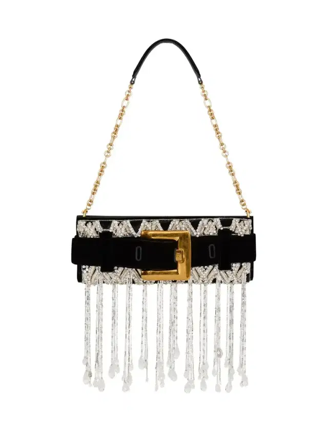 Balmain Anthem clutch in embroidered velvet