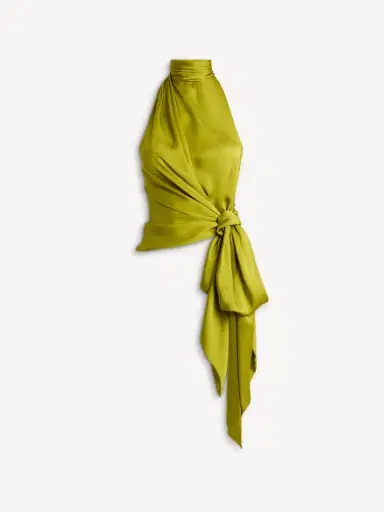 Balmain Open-back silk charmeuse top | Thumbnail 2 Balmain Open-back silk charmeuse top | Thumbnail 2