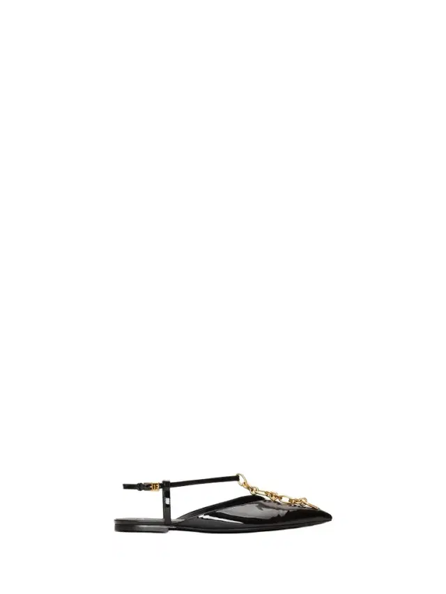 Balmain Sync chain sandals in patent leather