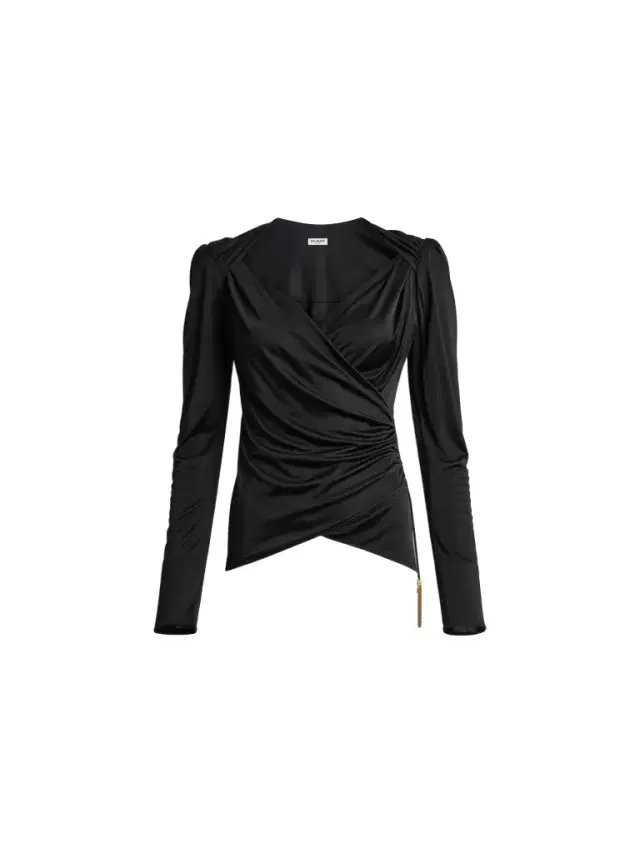 Balmain Draped flowing jersey top